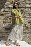 Asher Cap Sleeve Blouse Olive